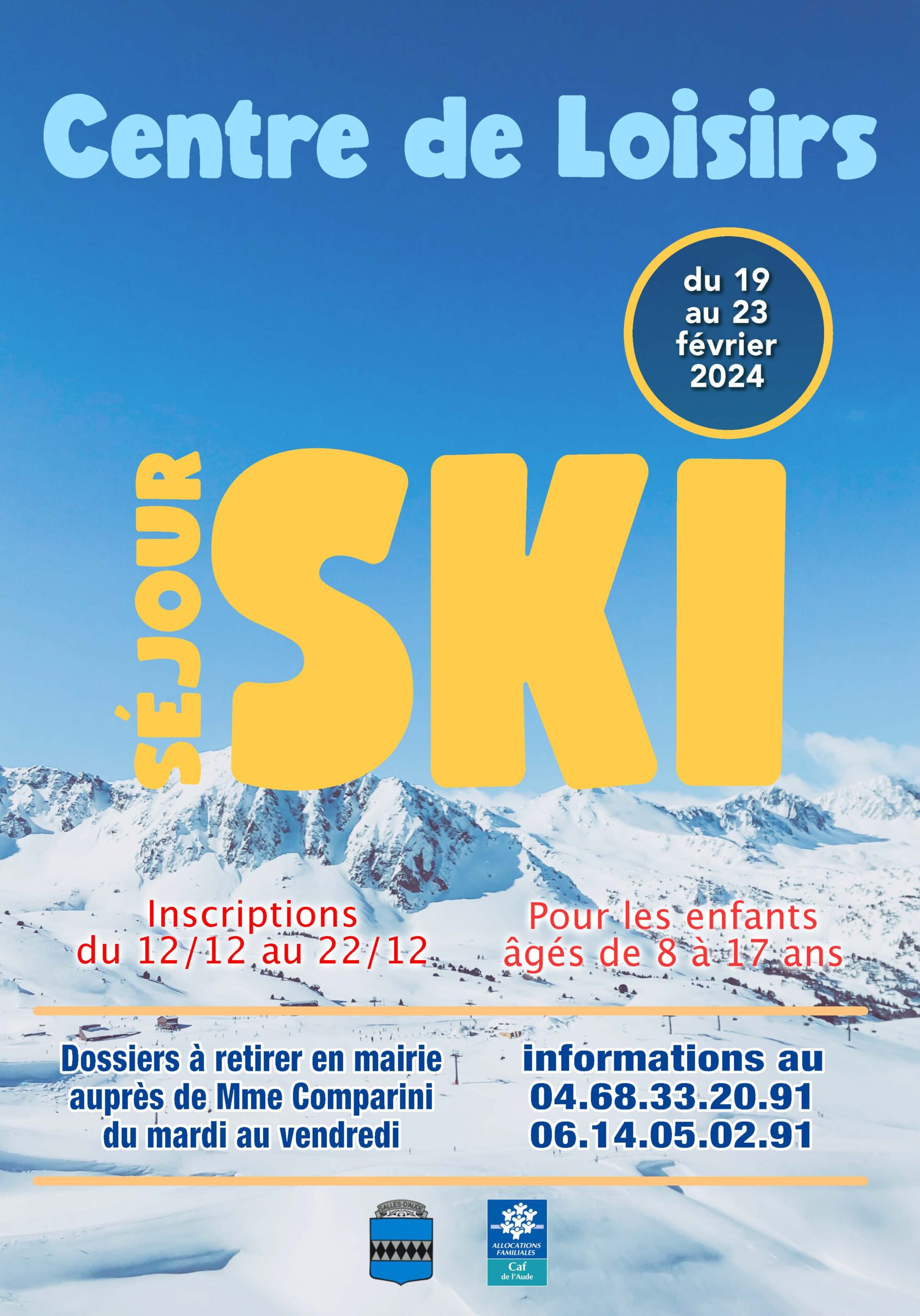Séjour SKI Centre de Loisirs Mairie de Salles d'Aude